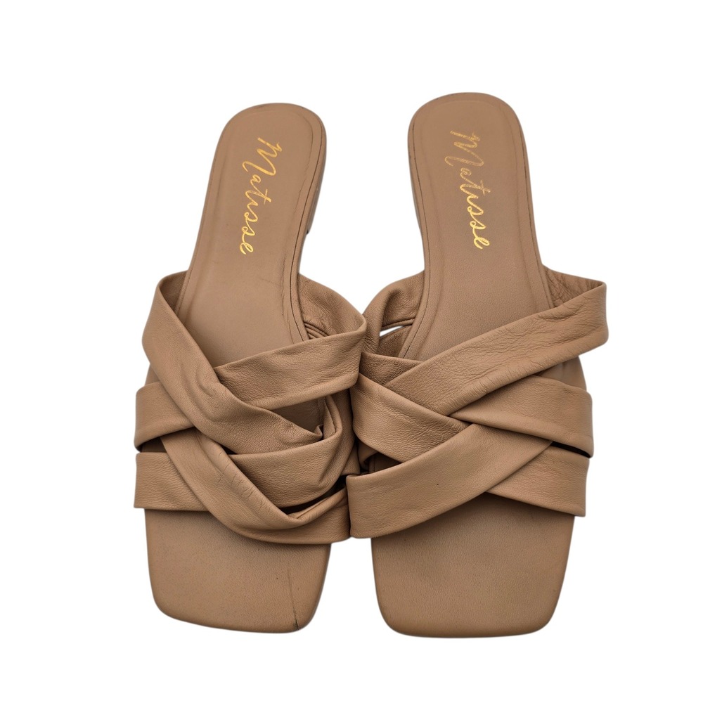 Matisse Taupe Braided Slide Sandals